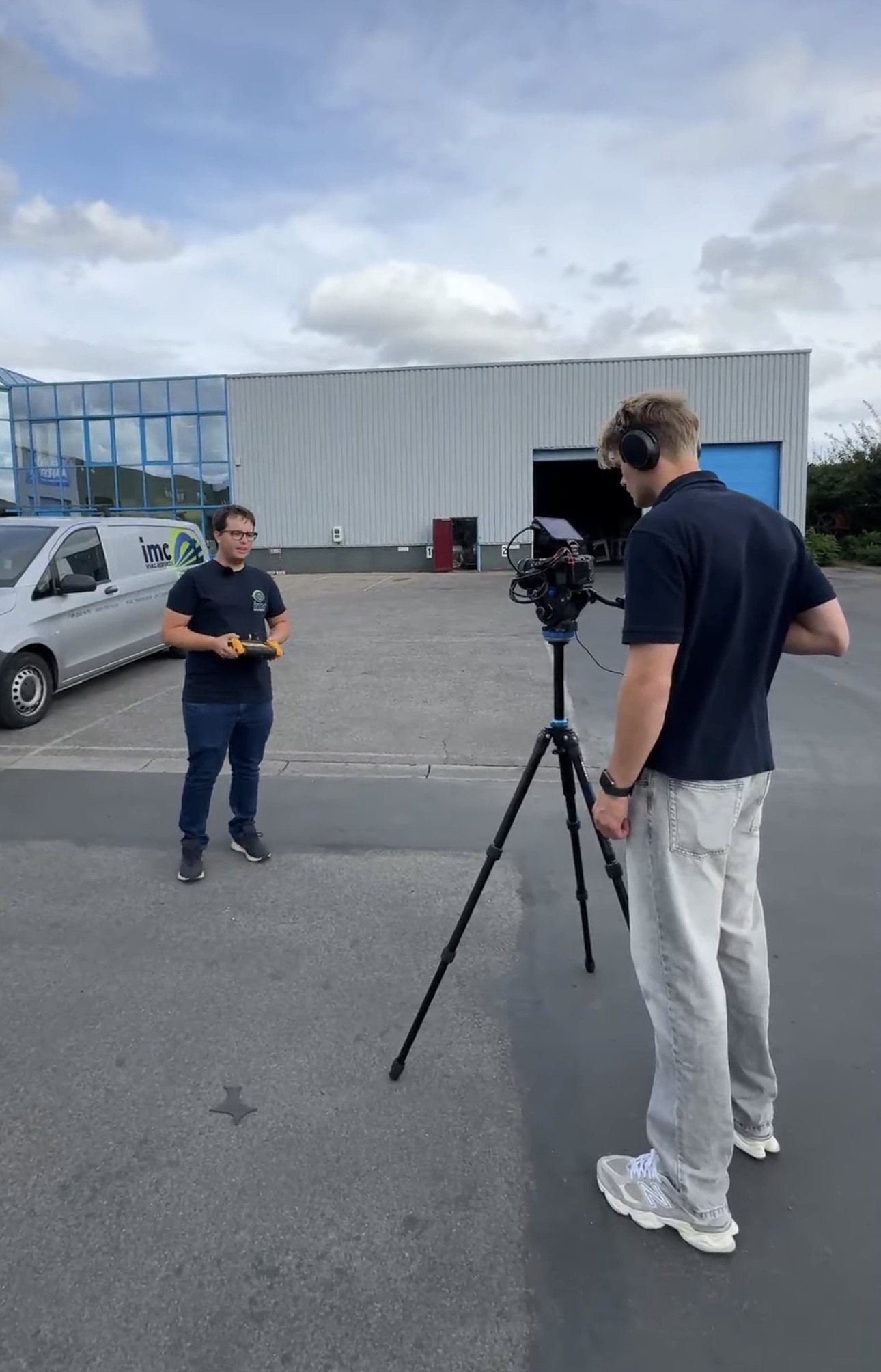 Sander aan het werk bij EURO-INDEX shoot